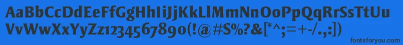StrayhornMtOsfExtraBold Font – Black Fonts on Blue Background