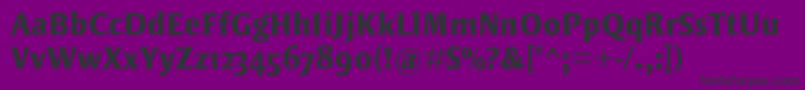 Шрифт StrayhornMtOsfExtraBold – чёрные шрифты на фиолетовом фоне
