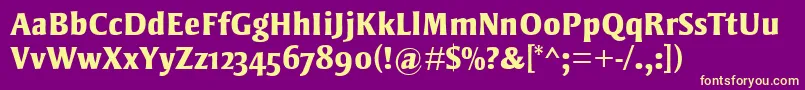 StrayhornMtOsfExtraBold Font – Yellow Fonts on Purple Background