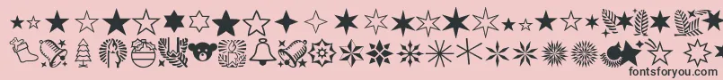 Xmasornamentone Font – Black Fonts on Pink Background