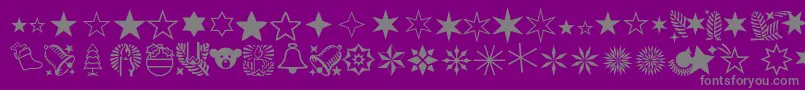 Weitere Informationen zur Xmasornamentone-Schriftart Xmasornamentone-Schriftart – Graue Schriften auf violettem Hintergrund