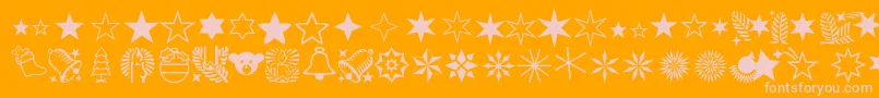 Шрифт Xmasornamentone – розовые шрифты на оранжевом фоне