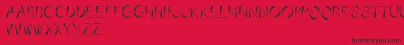 Affixed Font – Black Fonts on Red Background