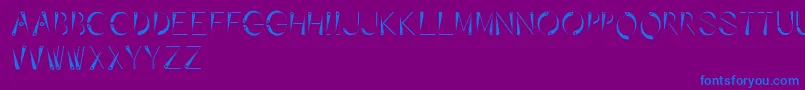 Affixed Font – Blue Fonts on Purple Background
