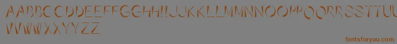 Affixed Font – Brown Fonts on Gray Background