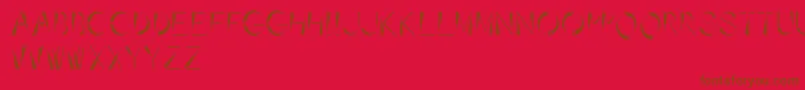 Affixed Font – Brown Fonts on Red Background