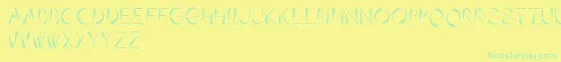 Affixed Font – Green Fonts on Yellow Background