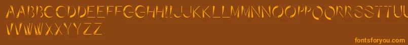 Affixed Font – Orange Fonts on Brown Background
