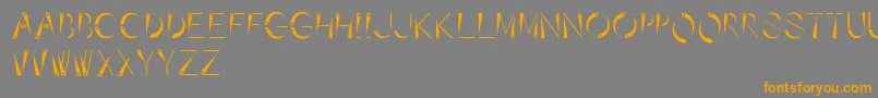 Affixed Font – Orange Fonts on Gray Background