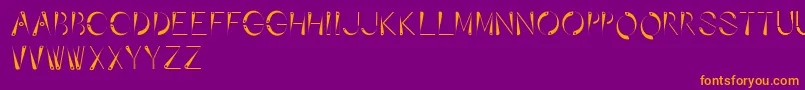 Affixed Font – Orange Fonts on Purple Background
