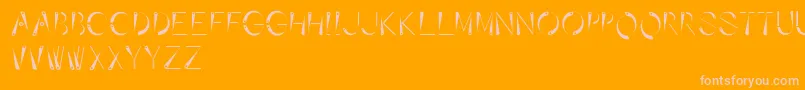 Affixed Font – Pink Fonts on Orange Background