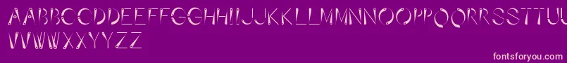 Affixed Font – Pink Fonts on Purple Background
