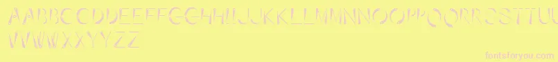 Affixed Font – Pink Fonts on Yellow Background