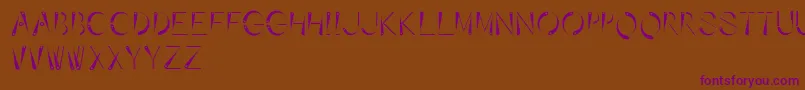 Affixed Font – Purple Fonts on Brown Background