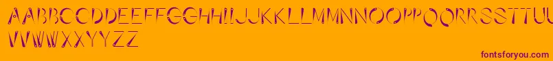Affixed Font – Purple Fonts on Orange Background
