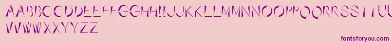 Affixed Font – Purple Fonts on Pink Background