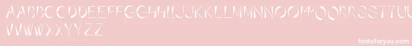 Affixed Font – White Fonts on Pink Background