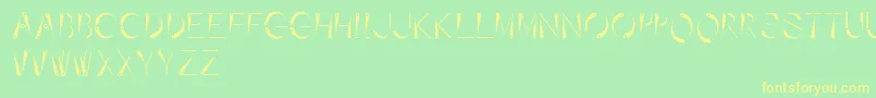 Fonte Affixed – fontes amarelas em um fundo verde