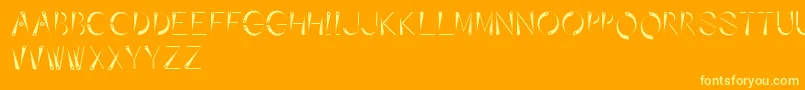 Affixed Font – Yellow Fonts on Orange Background