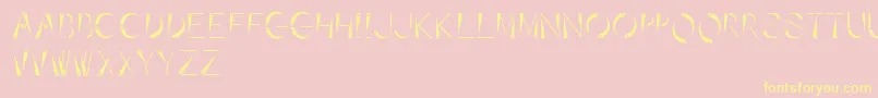 Affixed Font – Yellow Fonts on Pink Background
