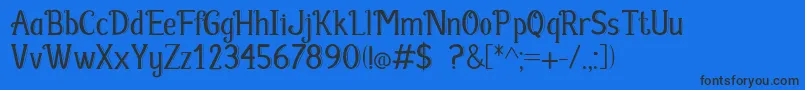 Fabula Font – Black Fonts on Blue Background