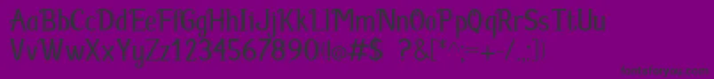 Czcionka Fabula – czarne czcionki na fioletowym tle