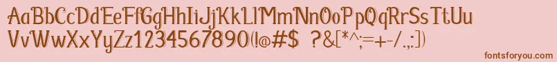 Fabula Font – Brown Fonts on Pink Background