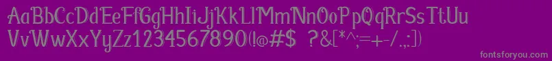Fabula Font – Gray Fonts on Purple Background
