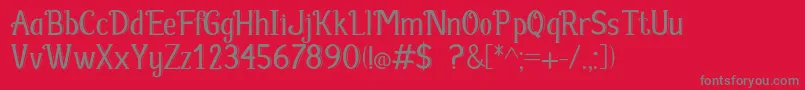 Fabula Font – Gray Fonts on Red Background
