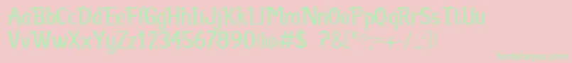 Fabula Font – Green Fonts on Pink Background