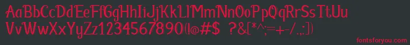 Fabula Font – Red Fonts on Black Background