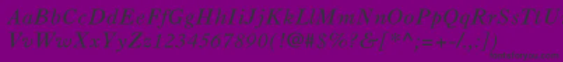 Oldstyle7stdItalic Font – Black Fonts on Purple Background