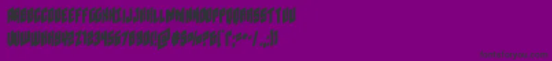 Galaxyforce-fontti – mustat fontit violetilla taustalla