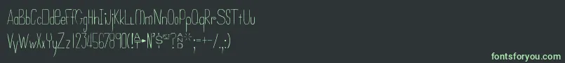 フォントNeverRegular – 黒い背景に緑の文字