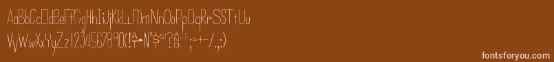 Шрифт NeverRegular – розовые шрифты на коричневом фоне