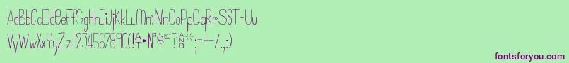 Шрифт NeverRegular – фиолетовые шрифты на зелёном фоне