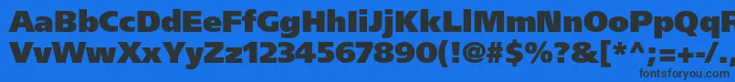 FrutigerltstdUltrablack Font – Black Fonts on Blue Background