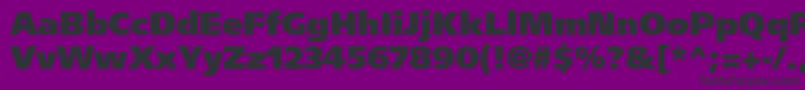 FrutigerltstdUltrablack Font – Black Fonts on Purple Background