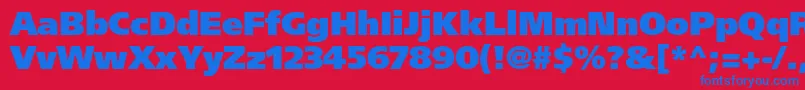 FrutigerltstdUltrablack Font – Blue Fonts on Red Background