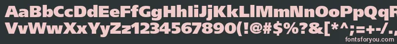 Шрифт FrutigerltstdUltrablack – розовые шрифты на чёрном фоне