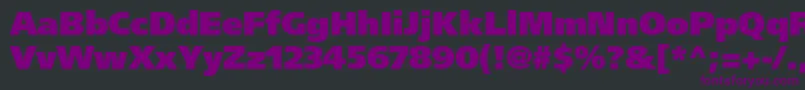 FrutigerltstdUltrablack Font – Purple Fonts on Black Background