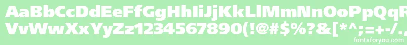 FrutigerltstdUltrablack Font – White Fonts on Green Background