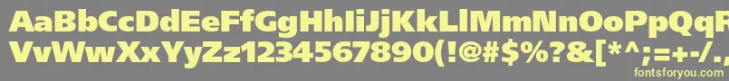 FrutigerltstdUltrablack Font – Yellow Fonts on Gray Background