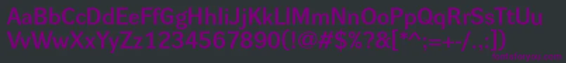 Шрифт Dynagroteskde – фиолетовые шрифты на чёрном фоне