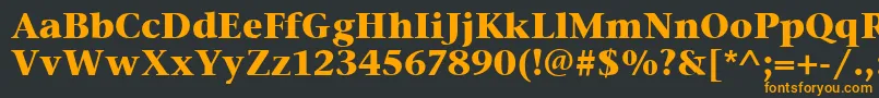 フォントStoneSerifItcBold – 黒い背景にオレンジの文字