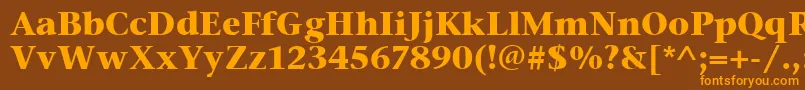 StoneSerifItcBold Font – Orange Fonts on Brown Background