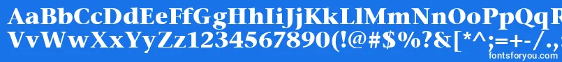 フォントStoneSerifItcBold – 青い背景に白い文字