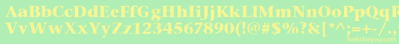 StoneSerifItcBold Font – Yellow Fonts on Green Background