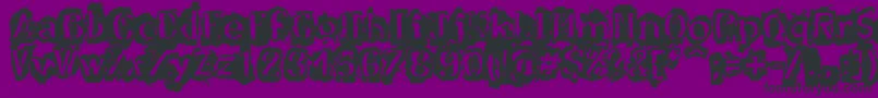 DfStromboli-Schriftart – Schwarze Schriften auf violettem Hintergrund