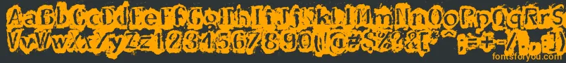 DfStromboli Font – Orange Fonts on Black Background